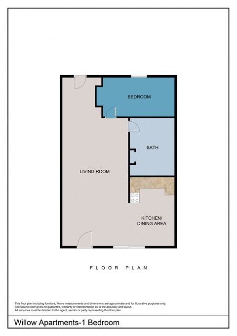 Willow Apartments-1 Bedroom